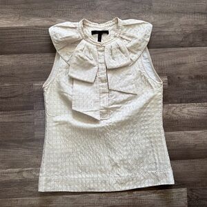 Elegant Cream Sleeveless Top